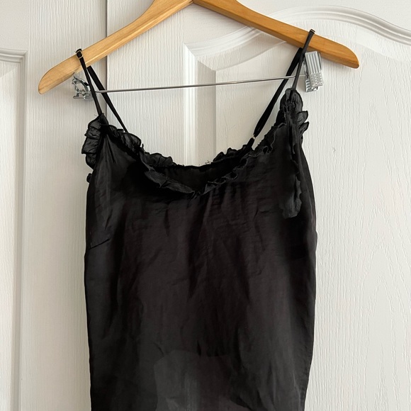 Black satin free people tank top - Picture 4 of 6